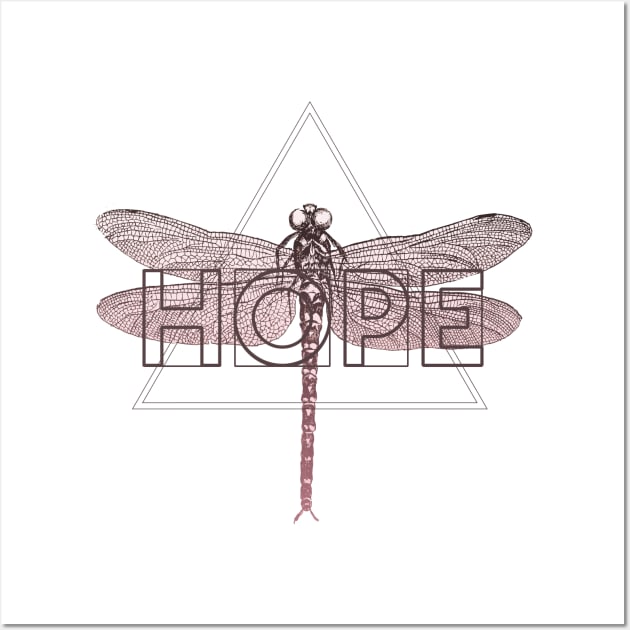 Hope in Nature - Dragonfly Wall Art by XOOXOO